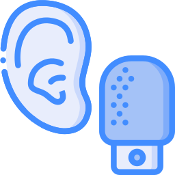 Ear and microphone icon