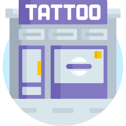 salón de tatuajes icono