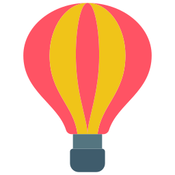 Hot air balloon icon