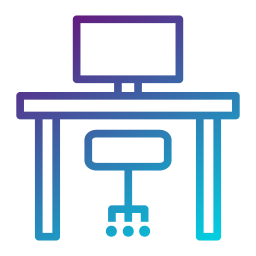 postazione di lavoro icona