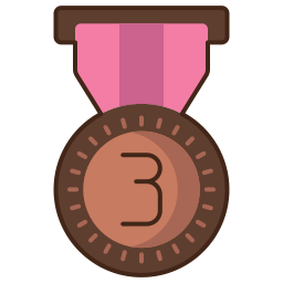 medalla de bronce icono