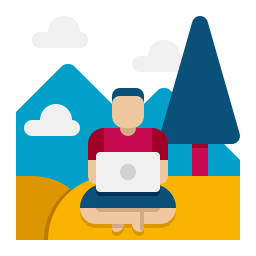 Digital nomad icon