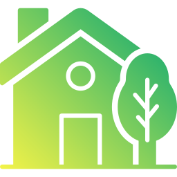 Green house icon