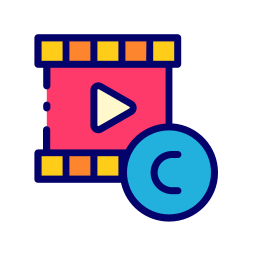 auteursrechtelijk beschermde video icoon