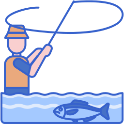 attrezzatura da pesca icona
