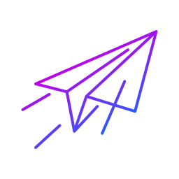 papierowy samolot ikona