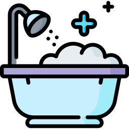 reiniging van de badkuip icoon