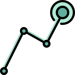 gráfico de líneas icono