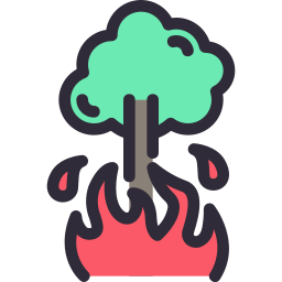 arbre en feu Icône