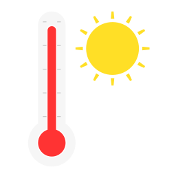 temperatura caliente icono