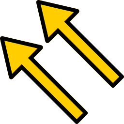 flecha hacia arriba a la izquierda icono
