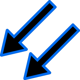 Down left arrow icon