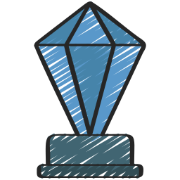 Crystal glass icon