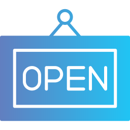 Open sign icon