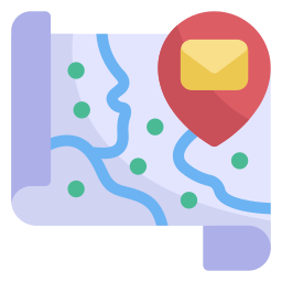 kaarten en locatie icoon