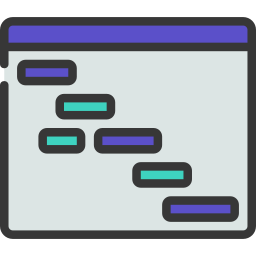 diagramma di gantt icona