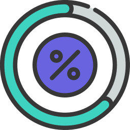 gráfico circular Ícone
