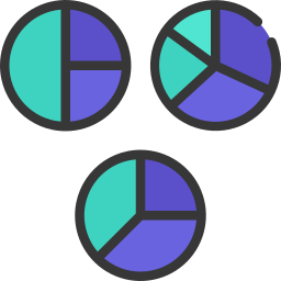 gráficos circulares icono