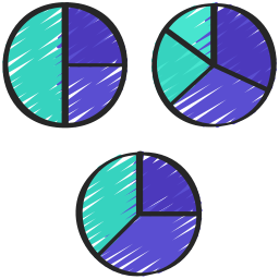 gráficos circulares icono