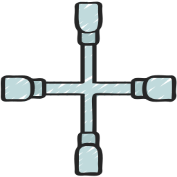 clé en croix Icône