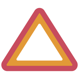 Warning sign icon