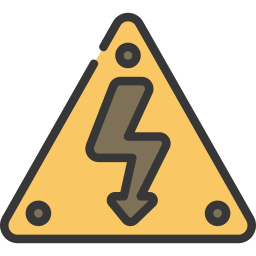 Electrical danger sign icon