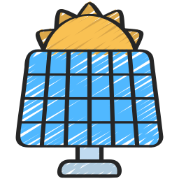 energía solar icono