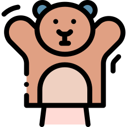 Hand puppet icon