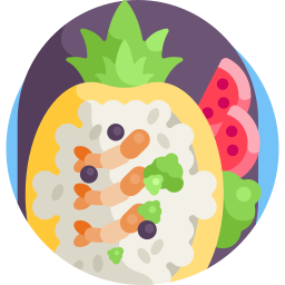 Pineapple fried rice icon
