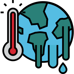 le réchauffement climatique Icône