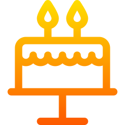 pastel de cumpleaños icono