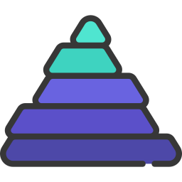 diagramme pyramidal Icône