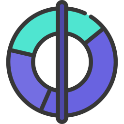 gráfico de rosca Ícone