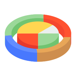 gráfico circular icono