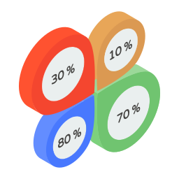 graphique de pourcentage Icône