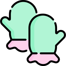 Baby mittens icon