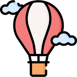 Hot air balloon icon