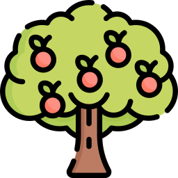 Árbol de frutas icono