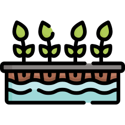 Hydroponic gardening icon