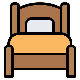 pojedyncze łóżko ikona