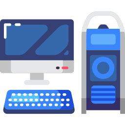 scrivania del computer icona