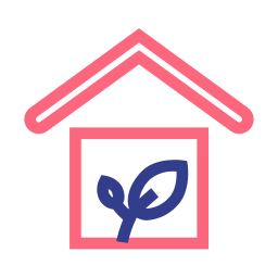 Green house icon