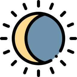 eclipse solar completo Ícone