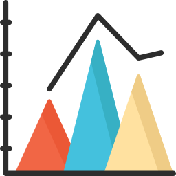 graphique pyramidal Icône