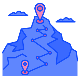 parcours de montagne Icône