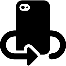 obracający się symbol telefonu, aby zrobić selfie ikona