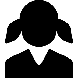 Girl with two ponytails icon