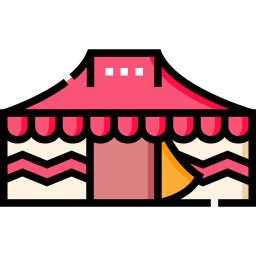 Circus tent icon