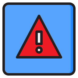 Warning sign icon