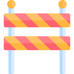 Road barrier icon